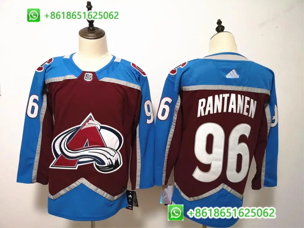AS PICTURE Сшитая мужская хоккейная Джерси Colorado Nathan MacKinnon Mikko Rantanen - Цвет: AS PICTURE