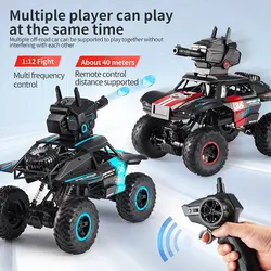 D822 1:12 4WD RC Car 2.4Ghz Shooting Water Bullets Bomb 360°Rotate Spray Remote Control Vehicles Model with LED Light Toys