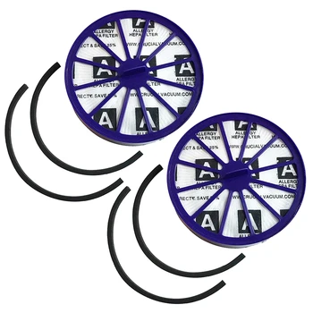 

6 Replacements for Dyson DC07, DC14 and DC15 Post-Motor HEPA Style Filters + Seals, Compatible With Part # 901420-02