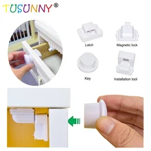 TUSUNNY 8+ 2/4+ 1 шт., магнитный замок для детей, безопасный замок для детей, защита для детей, замок для двери шкафа, детский ящик для шкафчика, невидимые замки для безопасности