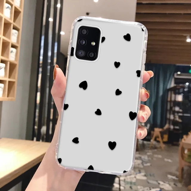 A12 Case For Samsung A51 Case Clear Funda Samsung S22 Ultra S21 A52S A32 5G 20 FE A50 A31 M31 A21S A71 A72 A13 Cute Smile Covers U136