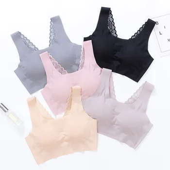 

Seamless Bra Sexy Lace Fashion Style Strapless Push Up Bra Wrap-Around Lady Gathered Underwear For Women