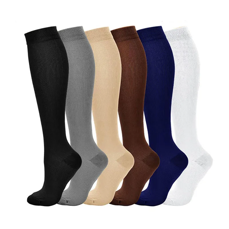 Thigh-High Compression Stockings Pressure Nylon Varicose Vein Stocking Travel Leg Relief Pain Support Stocks