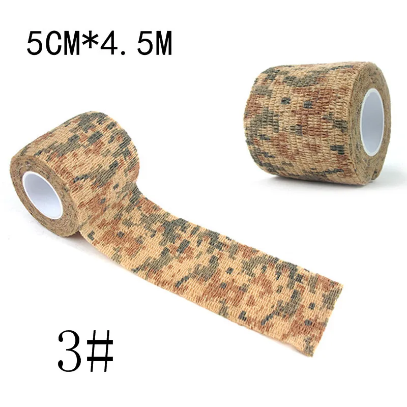 3 MUMIAN, 12 цветов,, 5 см x 4,5 м, Армейский Камуфляж, инструмент для охоты, стрельбы, камуфляжная невидимая лента, водонепроницаемая, прочная - Цвет: 3