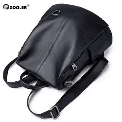 ZOOLER из натуральной кожи сумки женские рюкзаки элегантный черный рюкзак супер мягкие школьные сумки дорожные сумки высокого качества Bolsas