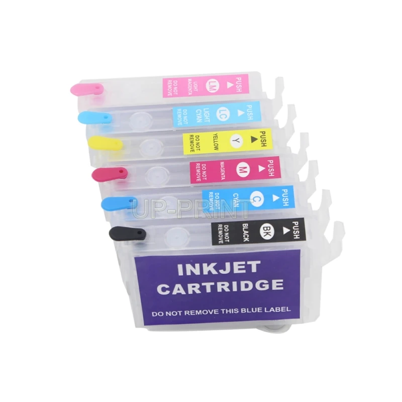 UP1set T0821 82N перезаправляемый картридж для epson Stylus Photo R390 RX590 RX690 R290 RX610 TX800FW TX700W T50 TX650 TX810FW