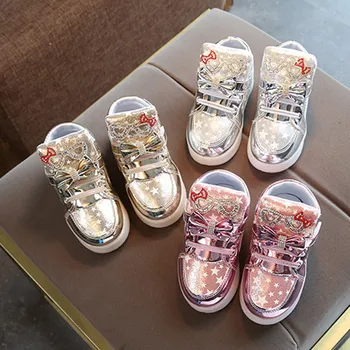 

Anti-slip Toddler Baby Fashion Walking Sneakers Star Luminous Child Casual Colorful Light Shoes Causal Canvas Sneakers 2020 New