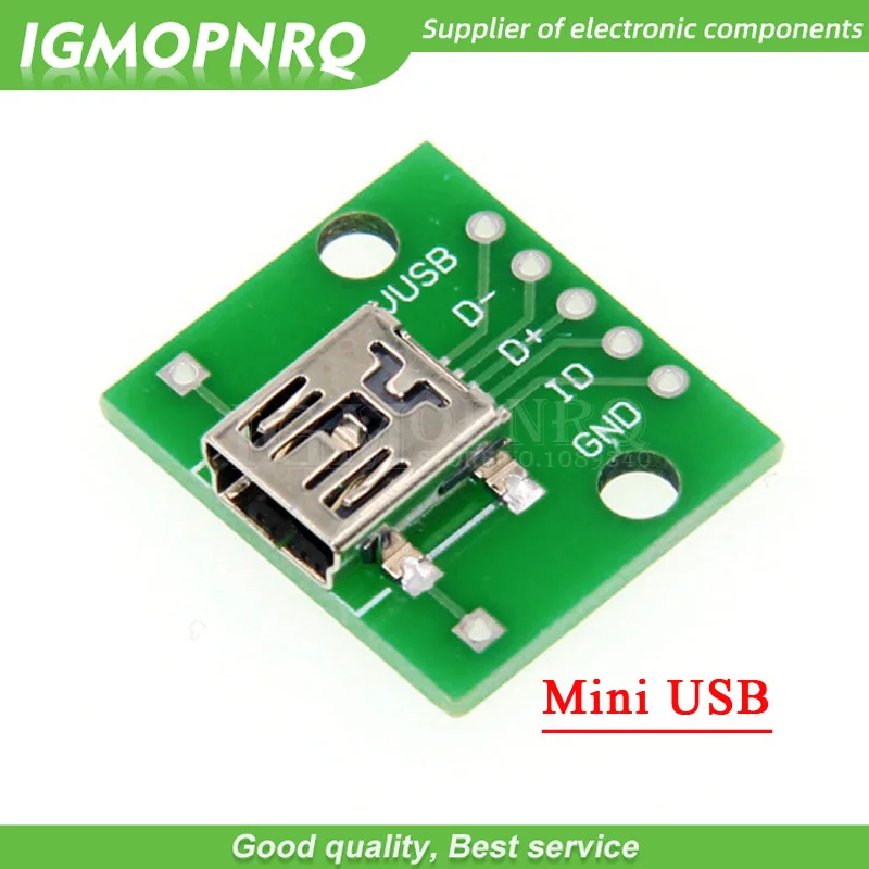 5 шт. Micro Mini USB A папа USB 2,0 3,0 A мама USB B разъем интерфейс до 2,54 мм DIP PCB конвертер адаптер коммутационная плата - Цвет: Mini USB