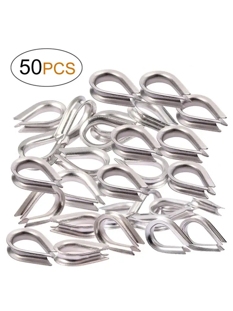 

50PCS/Set M3 Stainless Steel Thimble For 1/16-1/8 Inch Diameter Wire Rope