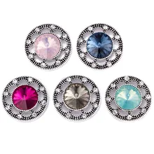 20 шт кнопки 18 мм хрустальные металлические защелки для защелки браслетов подходят к имбирным защелкам ювелирные изделия хрустальные защелки