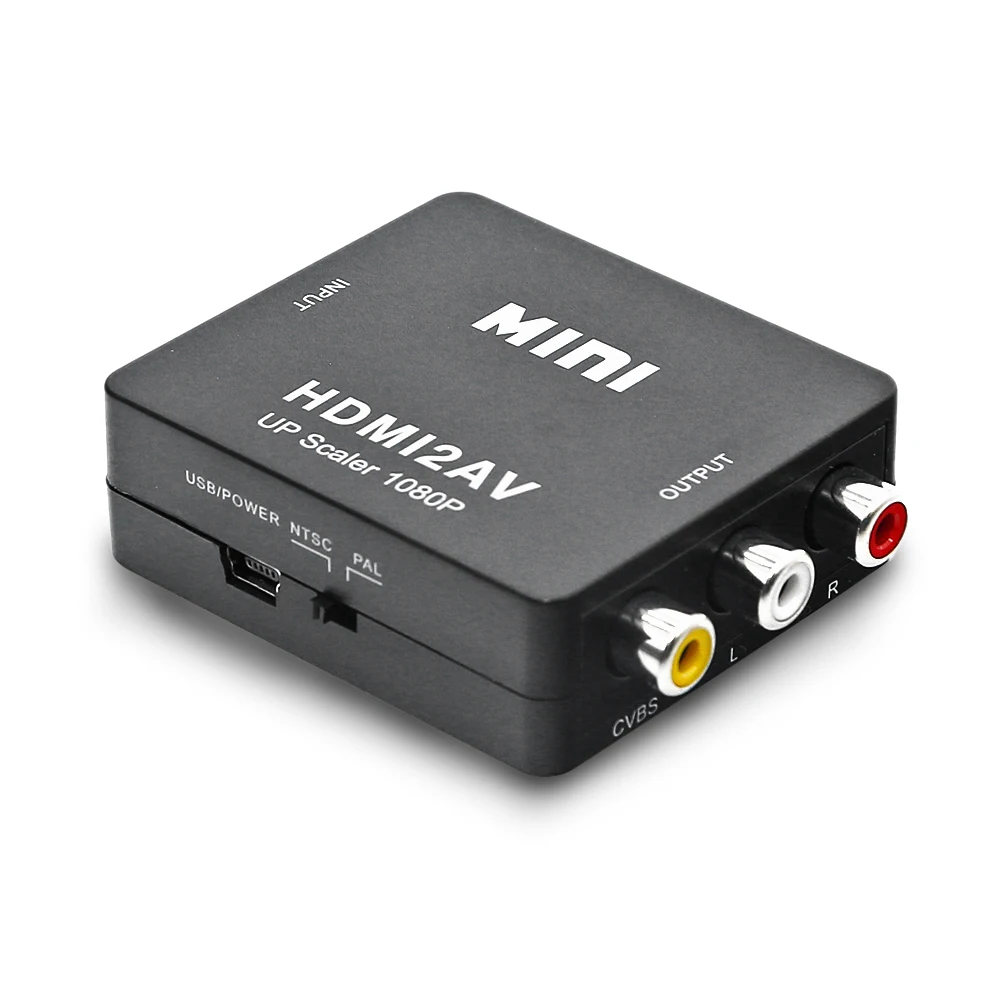 Адаптер HDMI в AV преобразователь HD видео RCA AV/CVSB L/R 1080P поддержка NTSC PAL|Кабели DVI| |