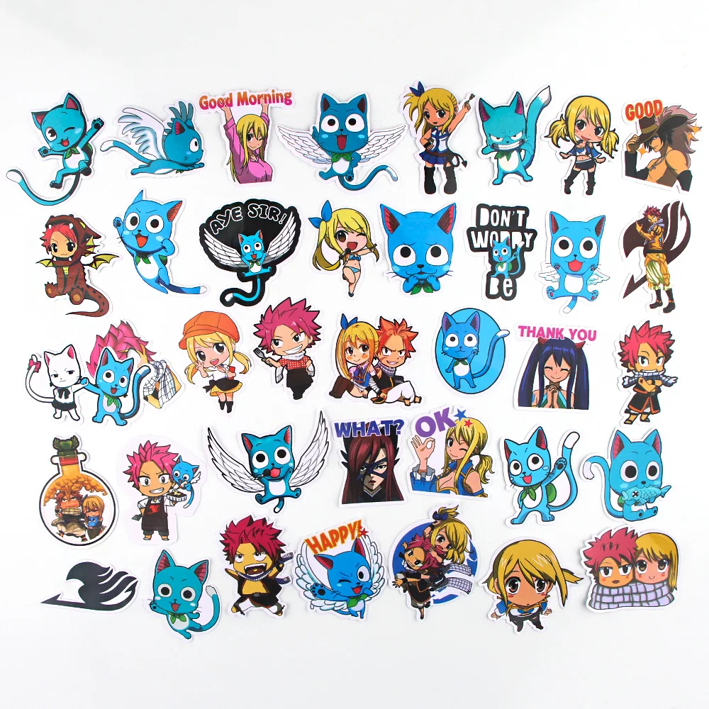 A3913 Patchfan 37 шт. аниме Kawaii Fairy Tail стикеры сделай сам велосипед Путешествия Чемодан