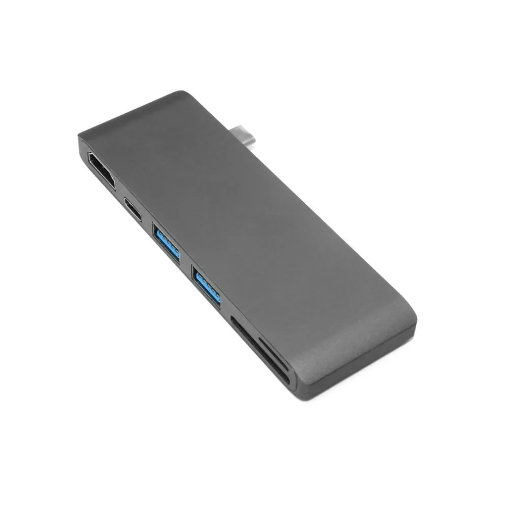 Новейший 6 в 1 type-C концентратор 4K HDMI+ Dual USB 3,0+ type C+ безопасный цифровой+ TF кардридер порт комбинированный концентратор адаптер для ноутбука