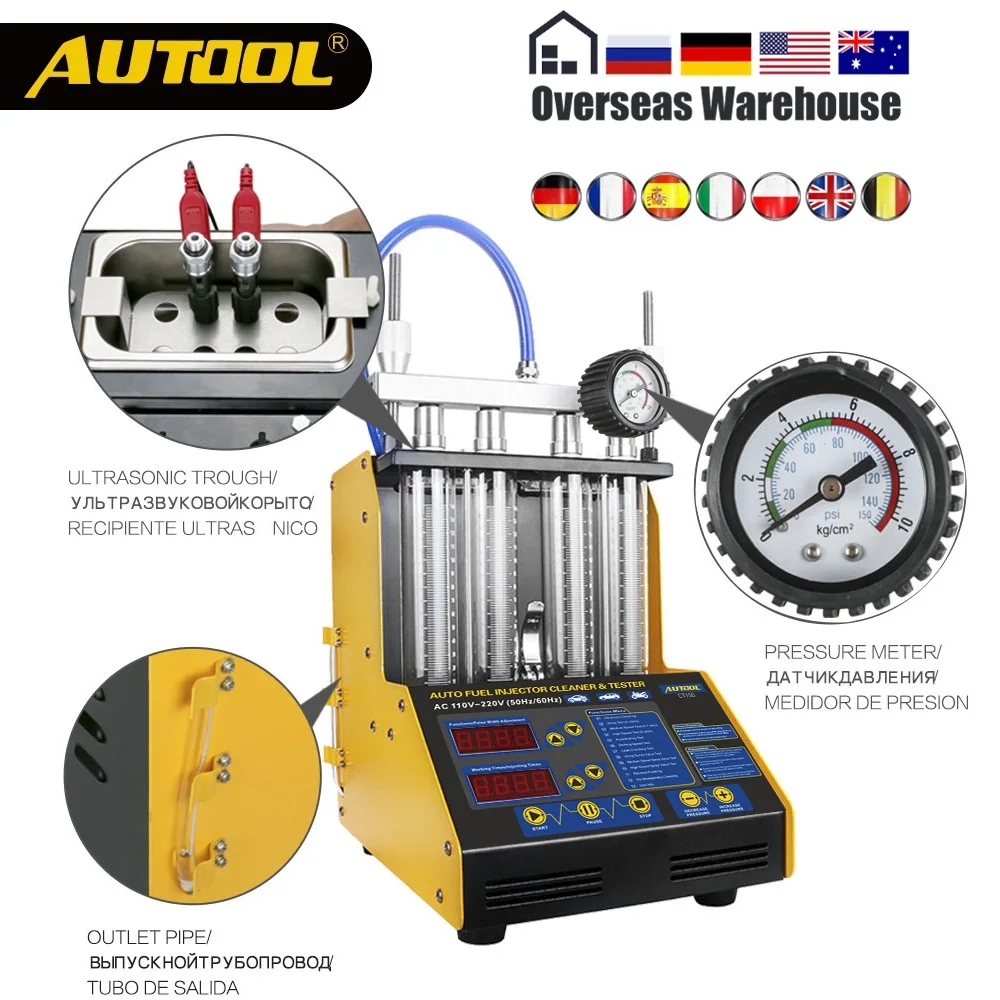 AUTOOL CT150 автомобильный топливный инжектор тестер очиститель ультразвуковая Топливная форсунка бензиновый тестер чистящий Детектор 4 цилиндра 110 В 220 В|ultrasonic injector cleaner|injector cleanerinjector cleaner machine | АлиЭкспресс