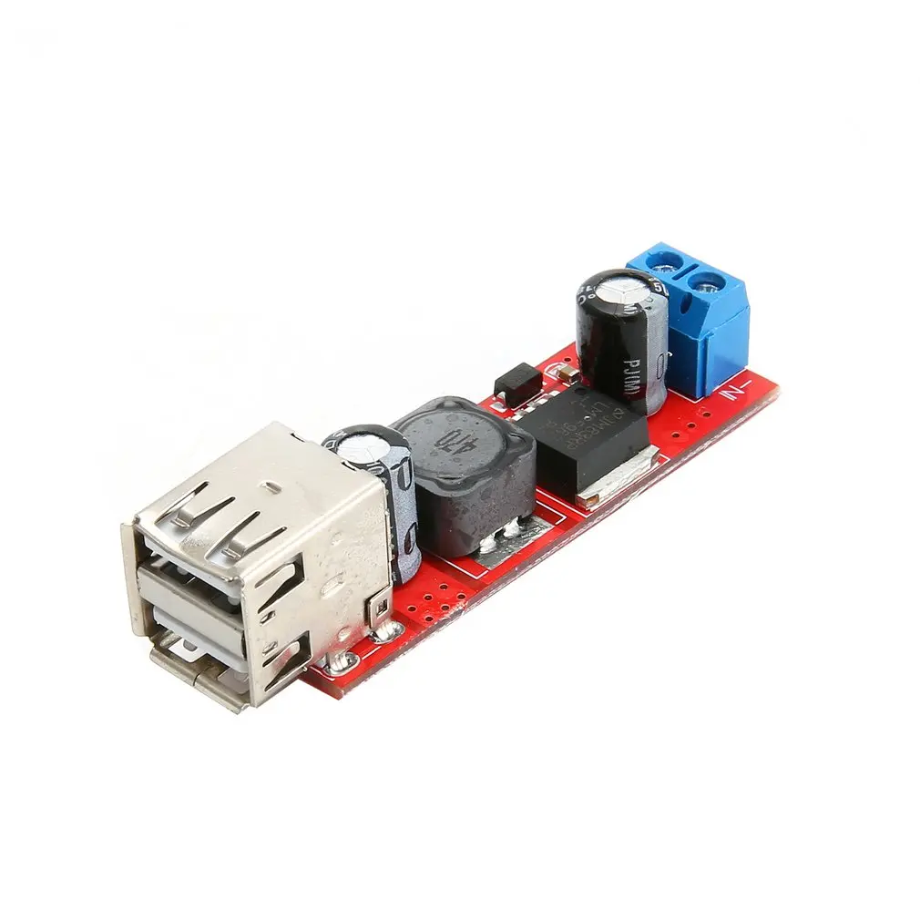 

Dual USB Output Converter DC 9V/12V/24V/36V To 5V DC-DC 3A Step-Down Buck Module KIS-3R33S Voltage Stabilized Module