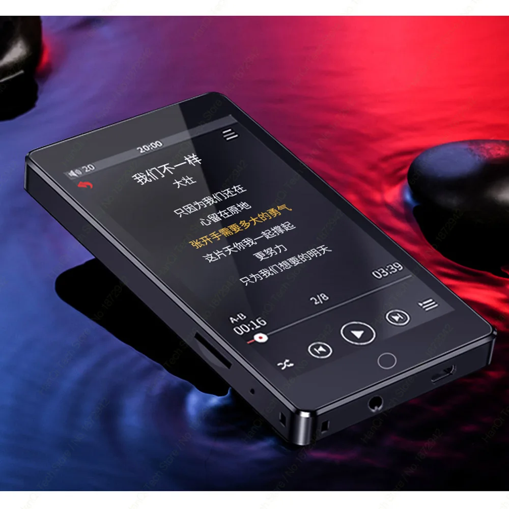 RUIZU H1 полный сенсорный Экран MP3 плеер Bluetooth 8 Гб музыкальный с Встроенный динамик