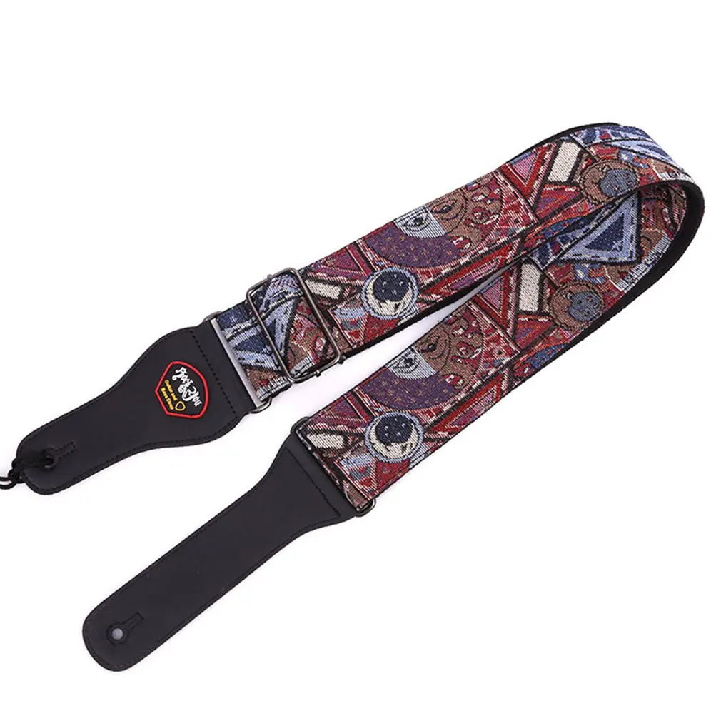 

JT120904 Personality Exquisite Folk Guitar Strap Widening Band Electric Beth/audio Guitar Shoulder Strap