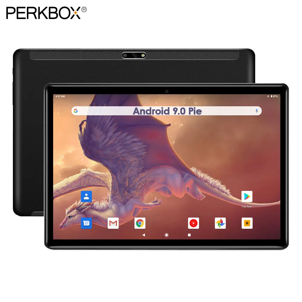 Super New Android 9 tablet 10 inch Quad Core 32GB eMMC Storage 1280*800 IPS 2.5D Tempered Glass Dual SIM Cards YouTube Pad | Компьютеры и