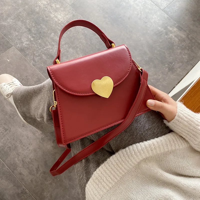 

Solid Color Bags Western Style WOMEN'S Bag 2019 Popular New Style Fashion Korean-style Versatile Textured Shoulder Bag Fashion H