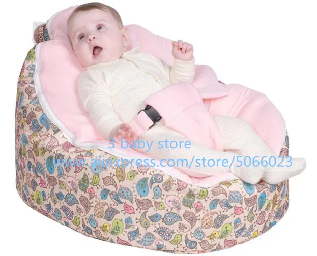 Chirpy birds/Детское Кресло-мешок для маленьких детей, детская кроватка, новая портативная Beanbag кровать, детские стулья - Цвет: pink bird