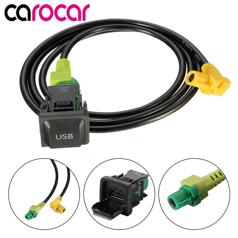 Carocar Автомобильный USB AUX кабель USB аудио адаптер RCD510 RNS315 для VW Passat B6 B7 Golf 5 MK5 Golf 6 MK6 GTI Jetta 5 MK5 CC