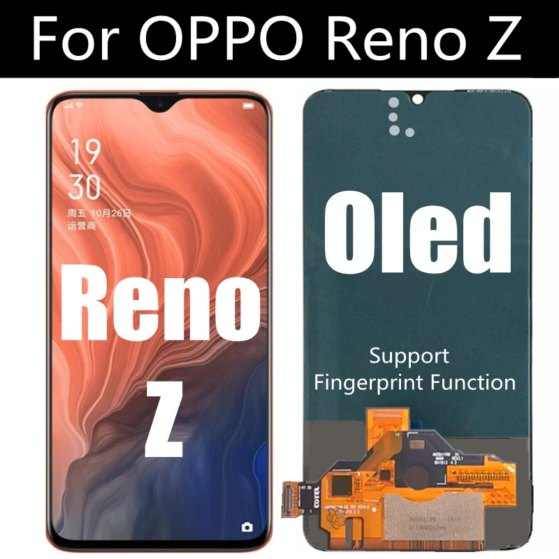 

6.4" OLED For OPPO Reno Z PCDM10 CPH1979 LCD Display Touch Screen Digitizer Assembly Replacement