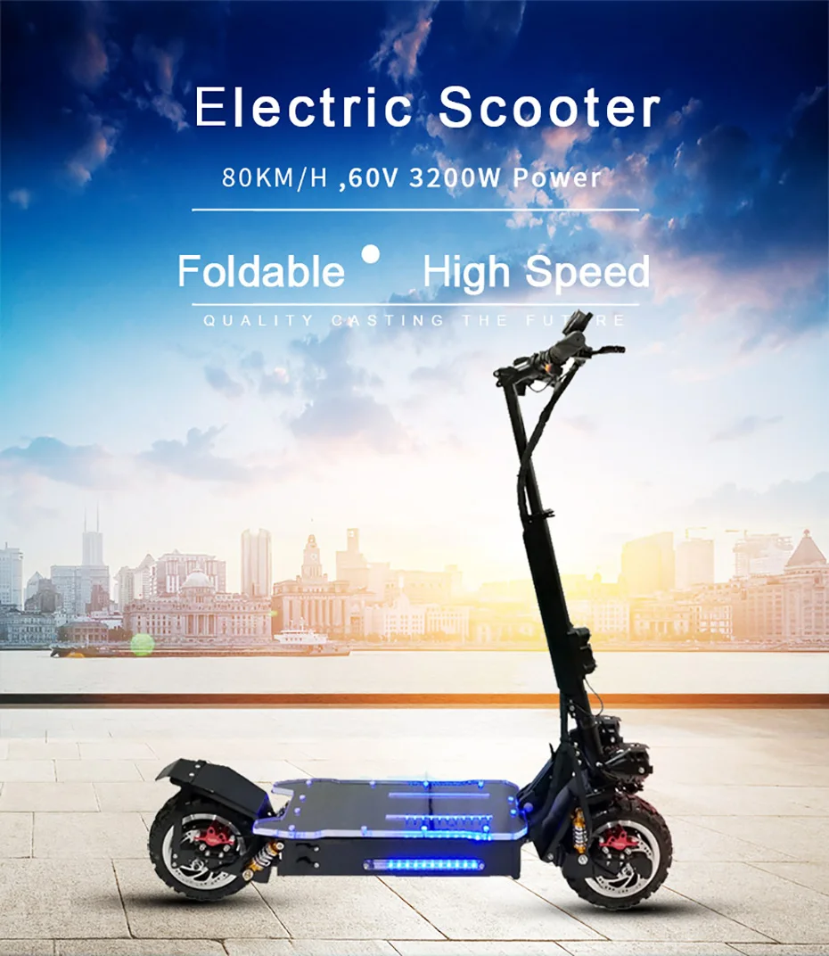 Электрический скутер для взрослых 60 в 3200 Вт, скутер Patinete Electrico Adulto e, Электрический скутер для взрослых, Электрический Электронный велосипед