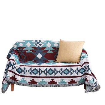 

Bohemian Knitted Throw Thread Blanket on The Bed Sofa Plaid Soft Towel Bed Plaid Tapestry Bedspread Tablecloth