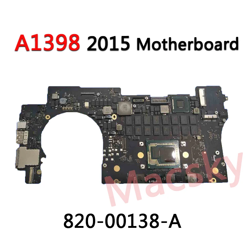 

Tested Original A1398 Motherboard 820-00138-A for MacBook Retina 15" 2015 i7 2.2 GHz 16GB RAM Logic Board