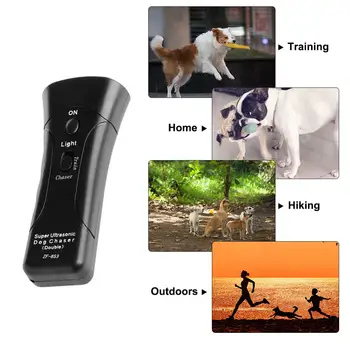 

Ultrasonic Dog Chaser Stop Aggressive Animal Attacks Repeller Flashlight ABS Dog Training Supplies with Light for Outdoor Night