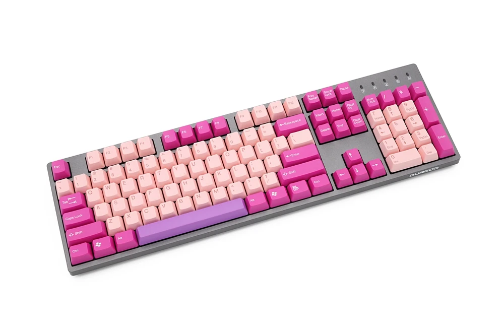 Taihao abs двойная съемка keycaps для diy игровой механической клавиатуры цвет розовый пурпурный фиолетовый 104 108 анис