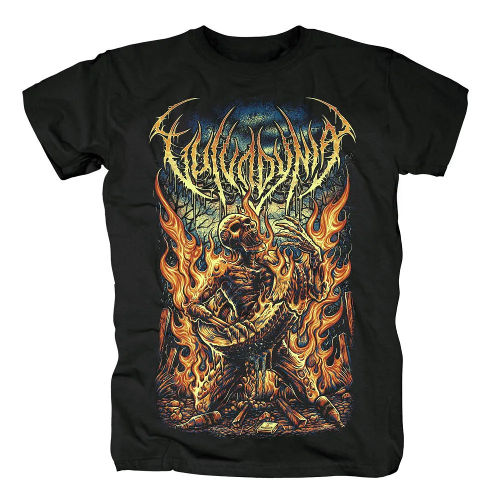 Vulvodynia Brutal Deathcore rock band Finis Omnium Ignorantiam album men's black T-Shirt in summer Asian Size
