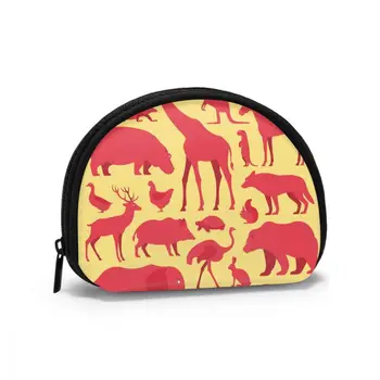 

Women's Wallet Short Women Coin Purse Fashion Wallets For Woman Card Holder Small Ladies Wallet Female African Animals