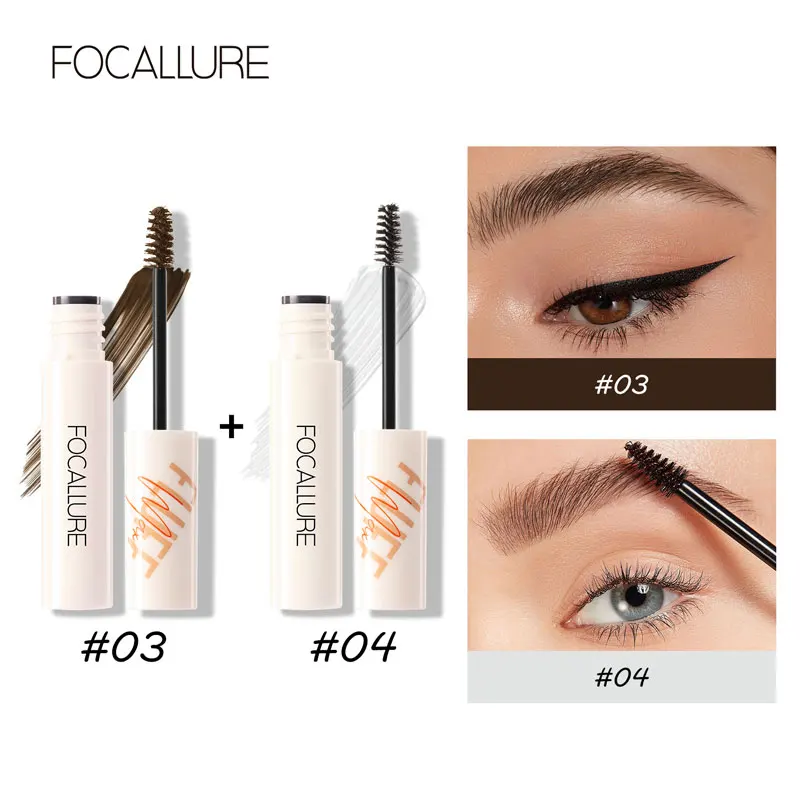 FOCALLURE 2 шт. водонепроницаемый гель для бровей усилитель стойкий оттенок черный