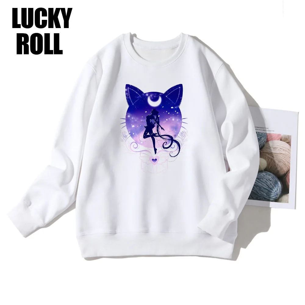

Ulzzang Hoodie Sailor Moon Sweatshirt Kawaii Anime Harajuku Cartoon 90s Streetwear Fashion Female Oversized Loose Pullover Tops