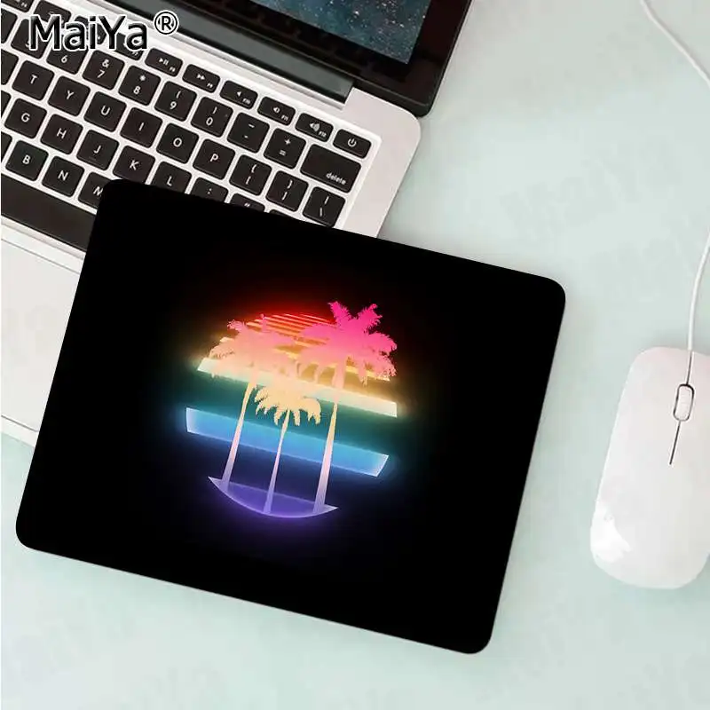 Not Lock Edge20x25cm Maiya Новое поступление retrowave vaporwave DIY дизайн игровой с узором коврик для мыши резиновый ПК компьютерный игровой коврик - Цвет: Not Lock Edge20x25cm