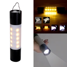 

USB Rechargeable Hanging Flashlight Portable Aluminum Alloy Waterproof Zoomable LED Torch Night Light Outdoor Camping Tent Lamp