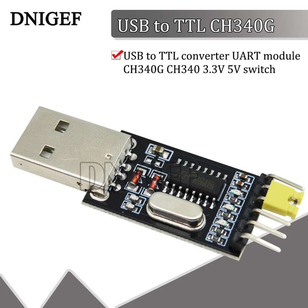 Последовательный UART модуль DNIGEF USB в TTL CH340G CH340 микроконтроллер для скачивания