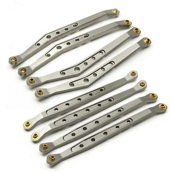 

8Pcs/Set Aluminum Alloy Upper Lower Suspension Links Linkage Set for 1/10 Axial WRAITH RC Crawler 3 Colors Available,Grey