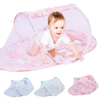 

Portable Folding Boat Shape Cartoon Baby Mosquito Net Zipper Breathable Tent Bed