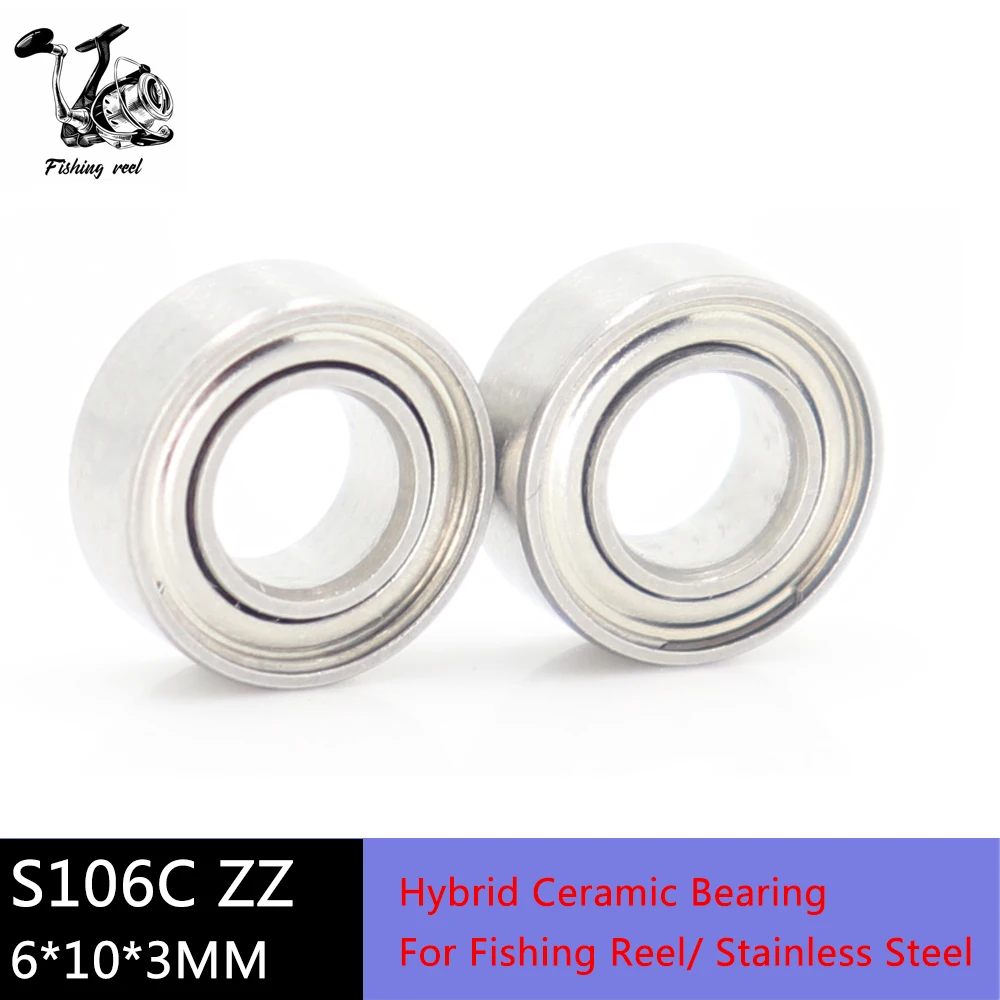SMR106ZZ CB воздушный подшипник 6*10*3 мм ABEC-7 ( 2 шт.) из нержавеющей стали Гибридный
