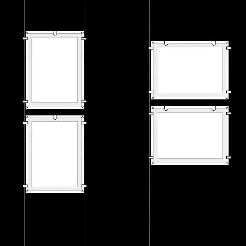A3 Double Sided LED Window Displays Light Pocket,Illuminated Window Display Panel for Estate Agent, Properties 5