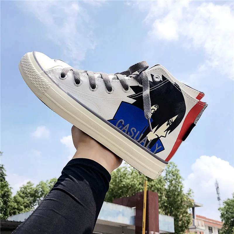 

Naruto Hight-top Canvas Shoes Men's Fashion Casual Shoes Breathable Students Daily Life Sneakers Korean-style Versatile Vulcaniz
