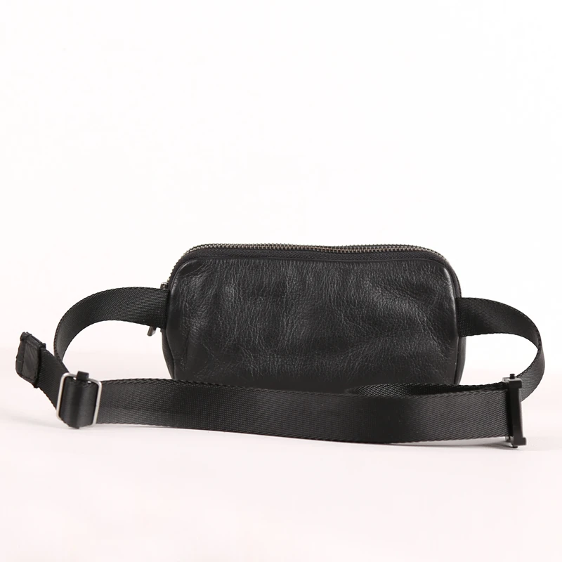 New Fashion Waist Packs Men Genuine Leather Chest Bags Top Handmade Small  Messenger Crossbody Bag Mini Travel Phone Bag Lovers