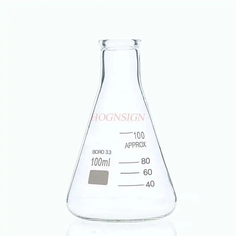 Фляжка Erlenmeyer стеклянная фляжка 100 мл оборудование для сухой лаборатории |
