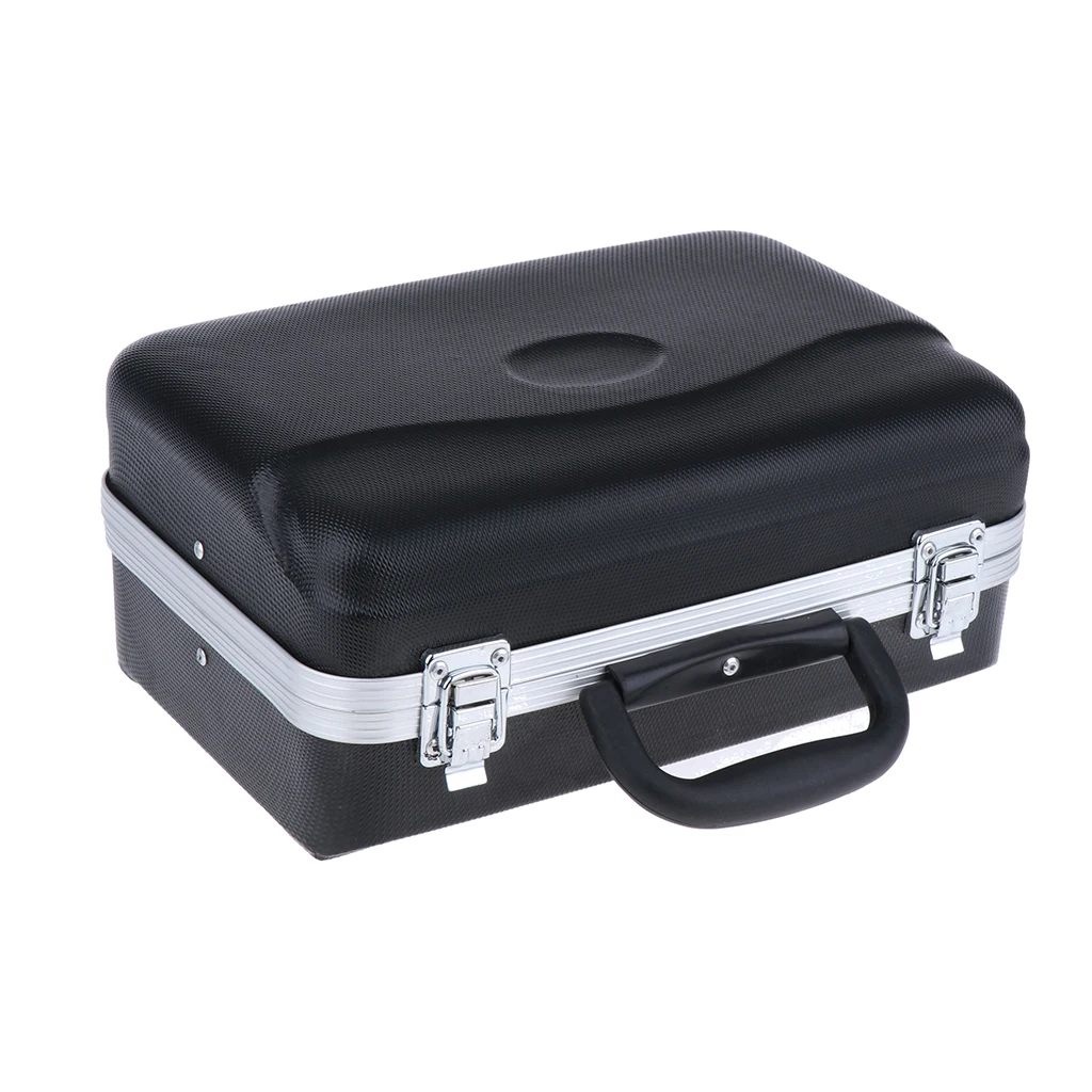 MagiDeal ABS Plastic Pocket Trumpet Storage Case Suitcase with Lock Black