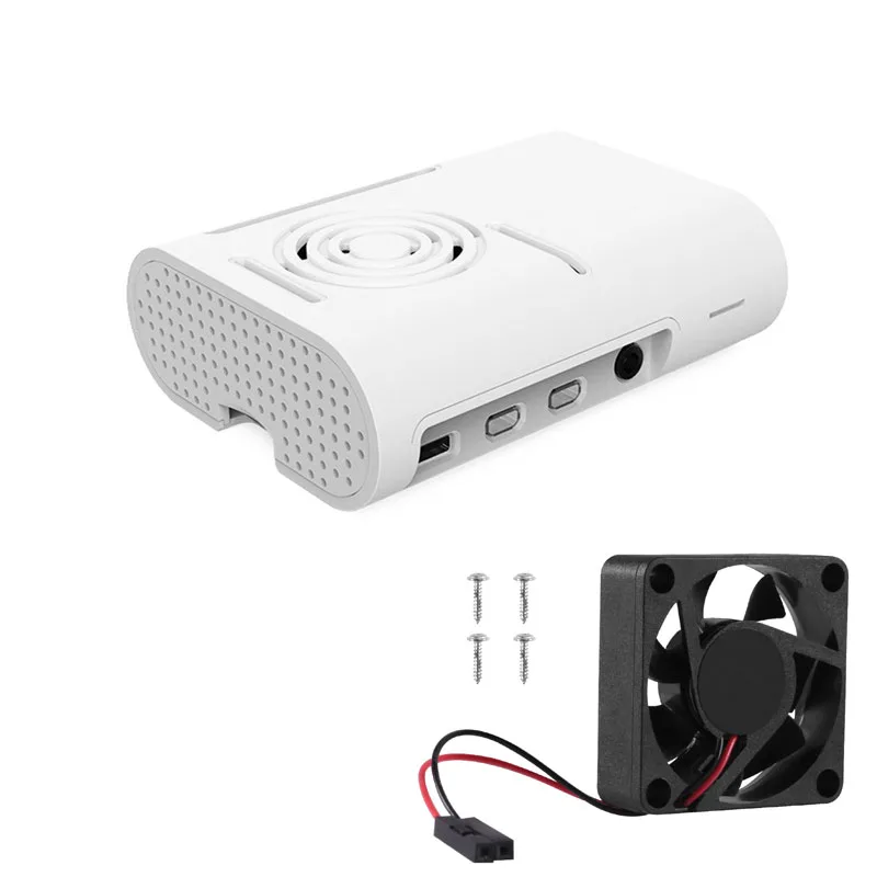 W with heatsink Raspberry Pi 4 Чехол, Raspberry Pi чехол с охлаждающим вентилятором, Raspberry Pi 4 радиатор для Raspberry Pi 4 Модель B, Pi 4B, Pi 4 - Цвет: W with heatsink
