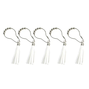 

Hot Sale 12X Shower Curtain Rings Balls Curtain Rings Stainless Steel Rings for Shower Curtain Hook Set,Tassel Style