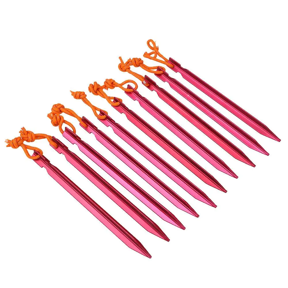 red color Колышки 18 см для палатки 10 шт. колышек для палатки кемпинга путешествия - Цвет: red color