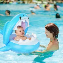 Ring Toys Float Float Shark Inflatable Air Safety Water Flamingo Mattress Inflatable Child Seat Summer Pool Swimming Baby Circle